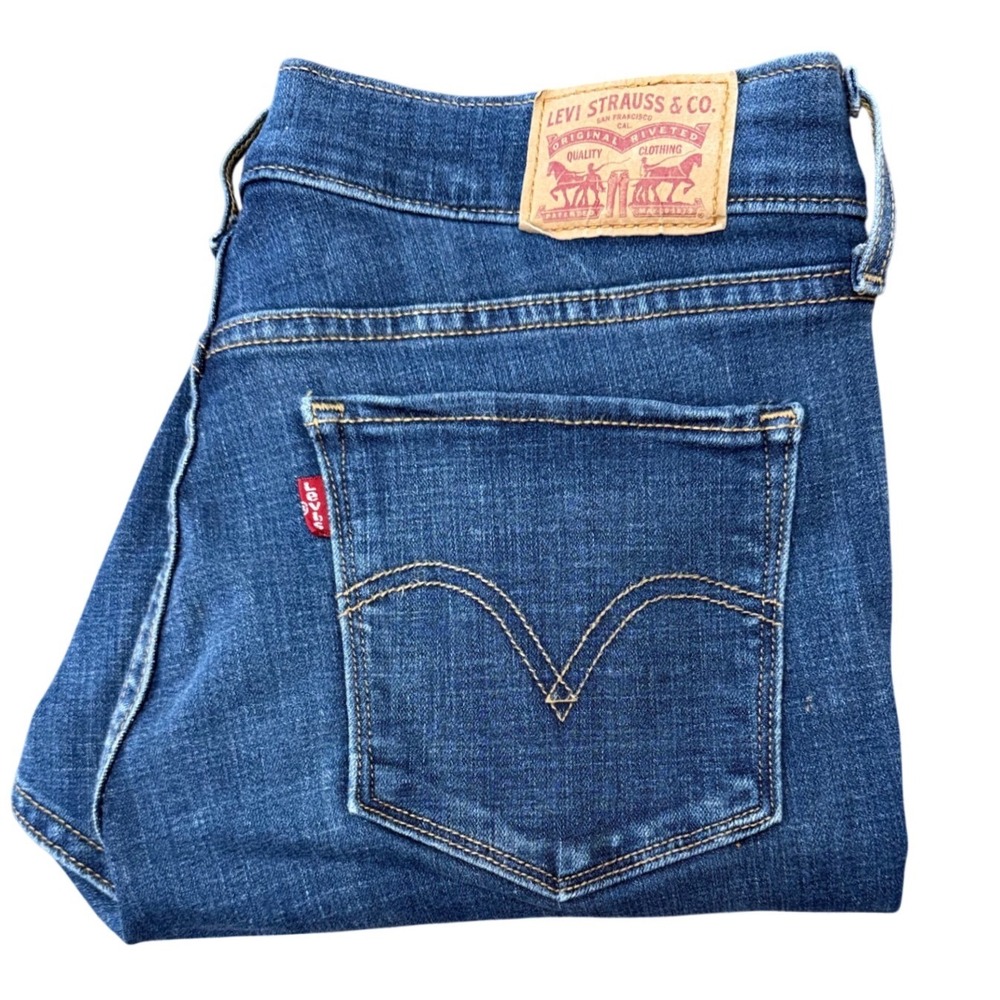 Levis Classic Straight Leg Jeans Womens 10L W30 L32 Dark Wash 39250-0050